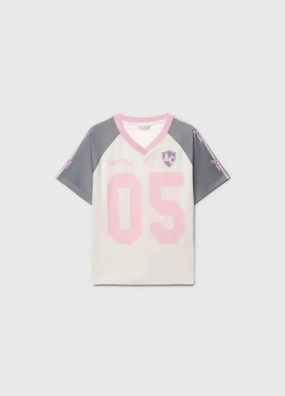 Calliope T-shirt numéro fille col V manches raglan