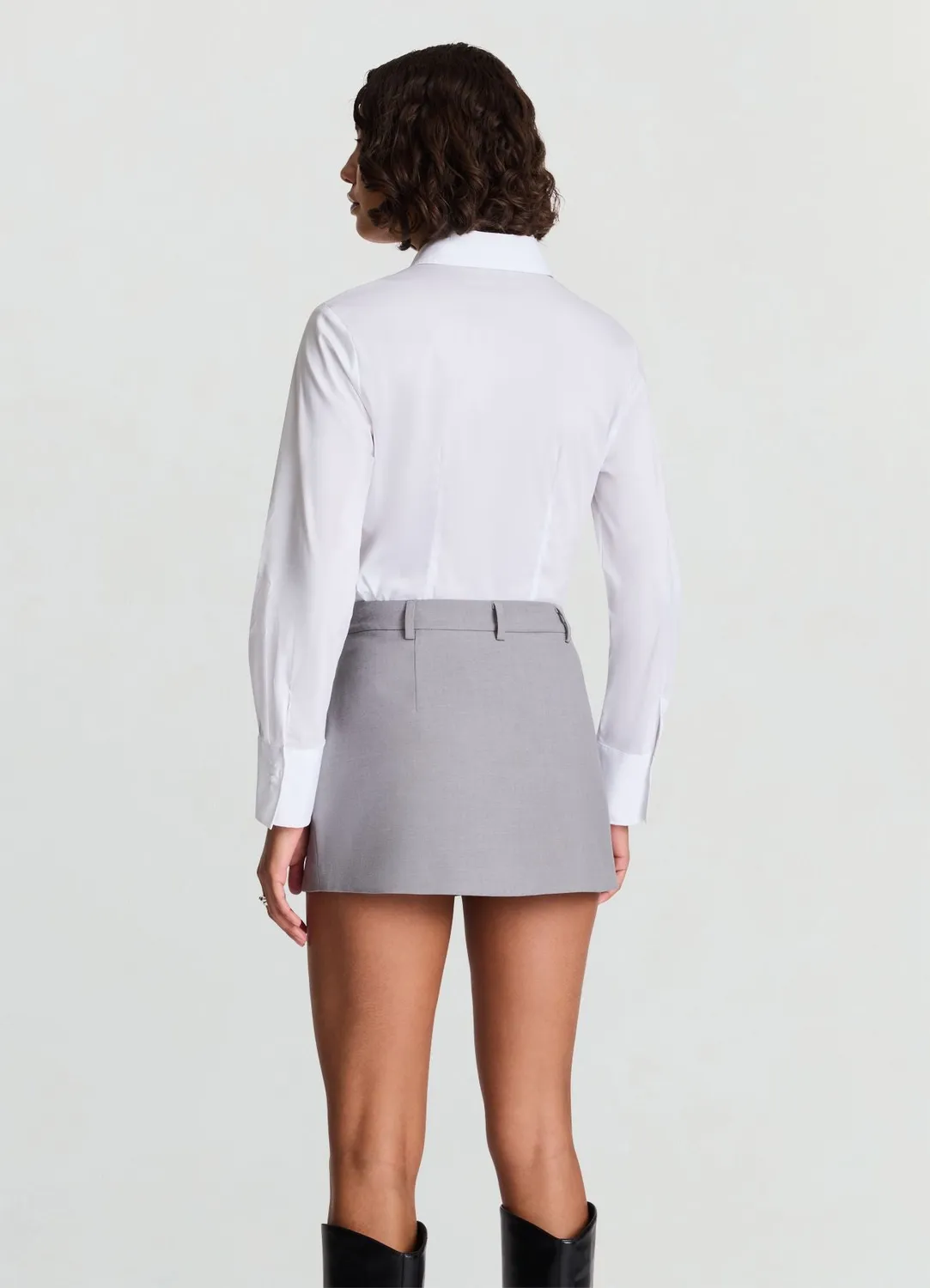 Calliope chemise slim femme fronces manches longues