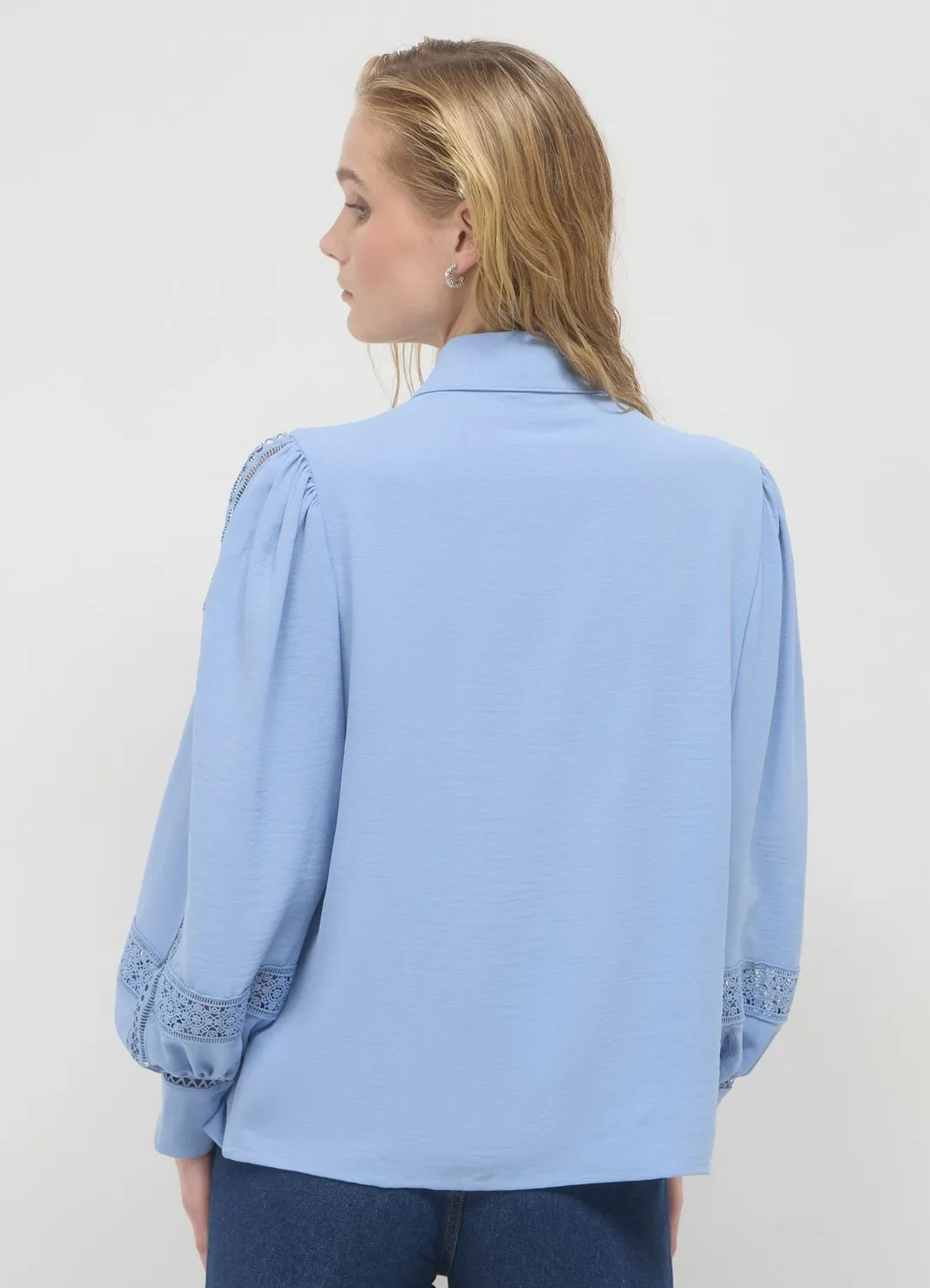 Calliope chemise femme macramé manches longues