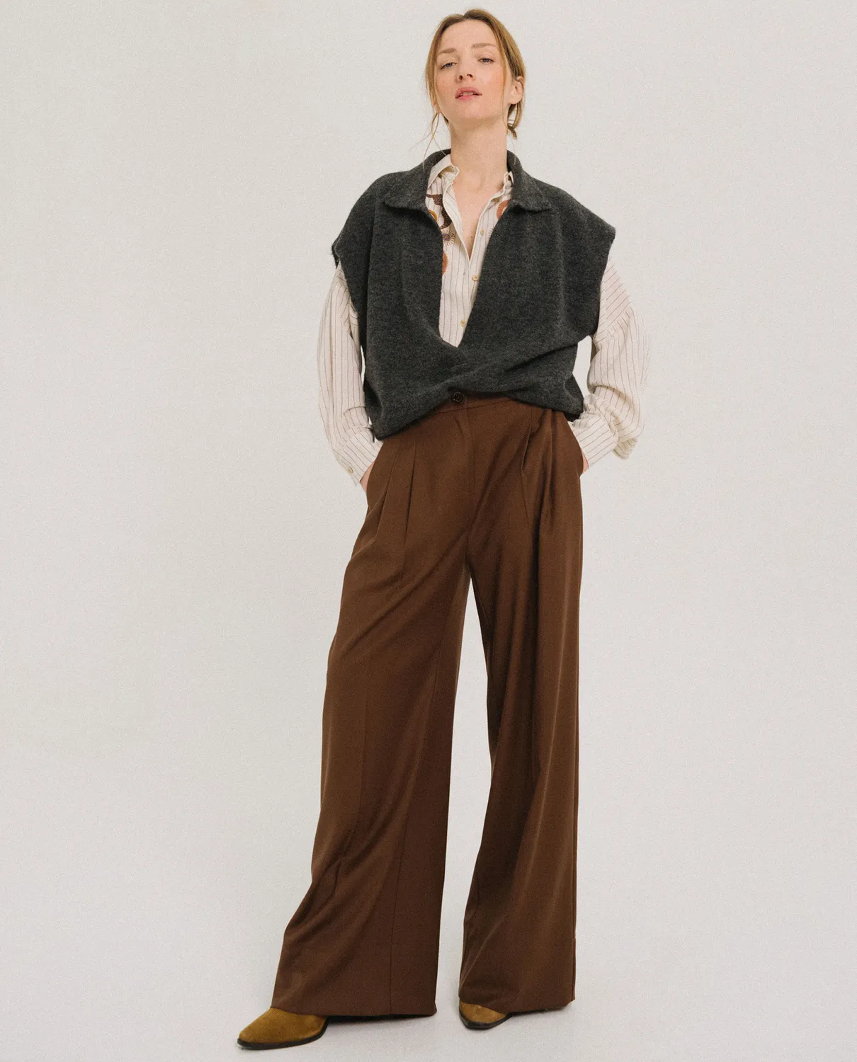 Tinsels Upton pantalon Ginger gabardine large