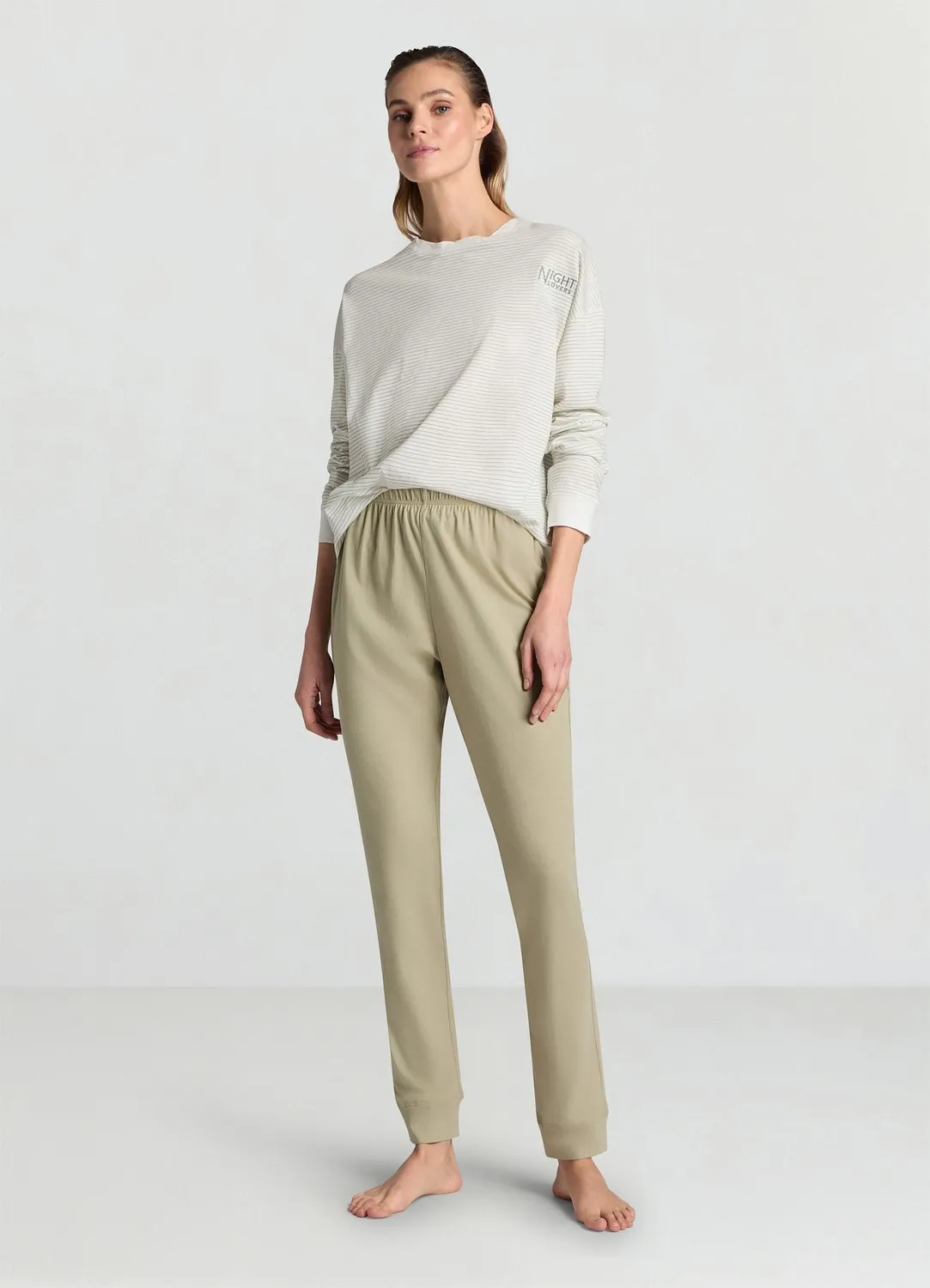 Calliope pyjama long rayé femme ensemble 2 pièces