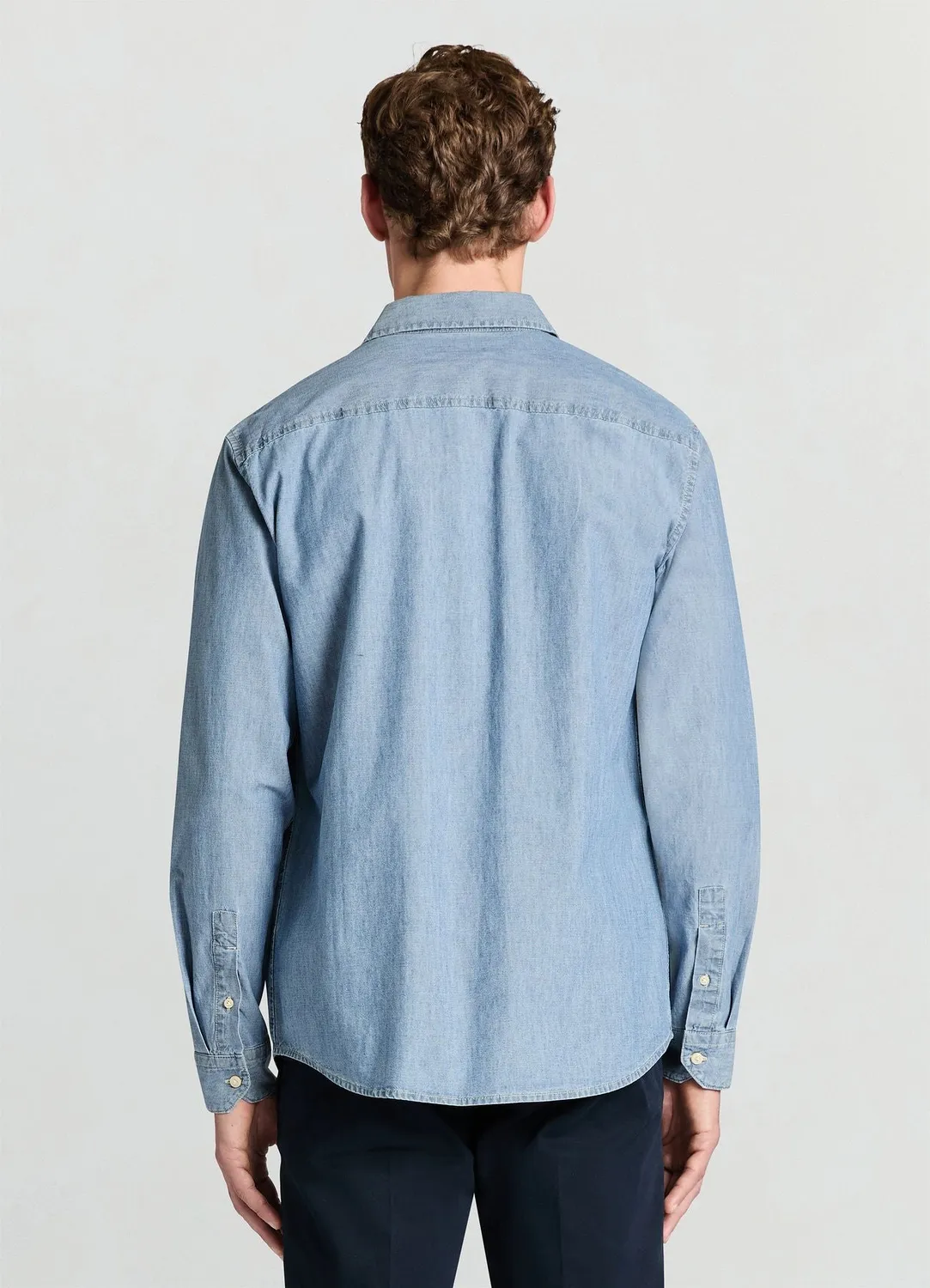 Calliope Chemise chambray homme manches longues poche