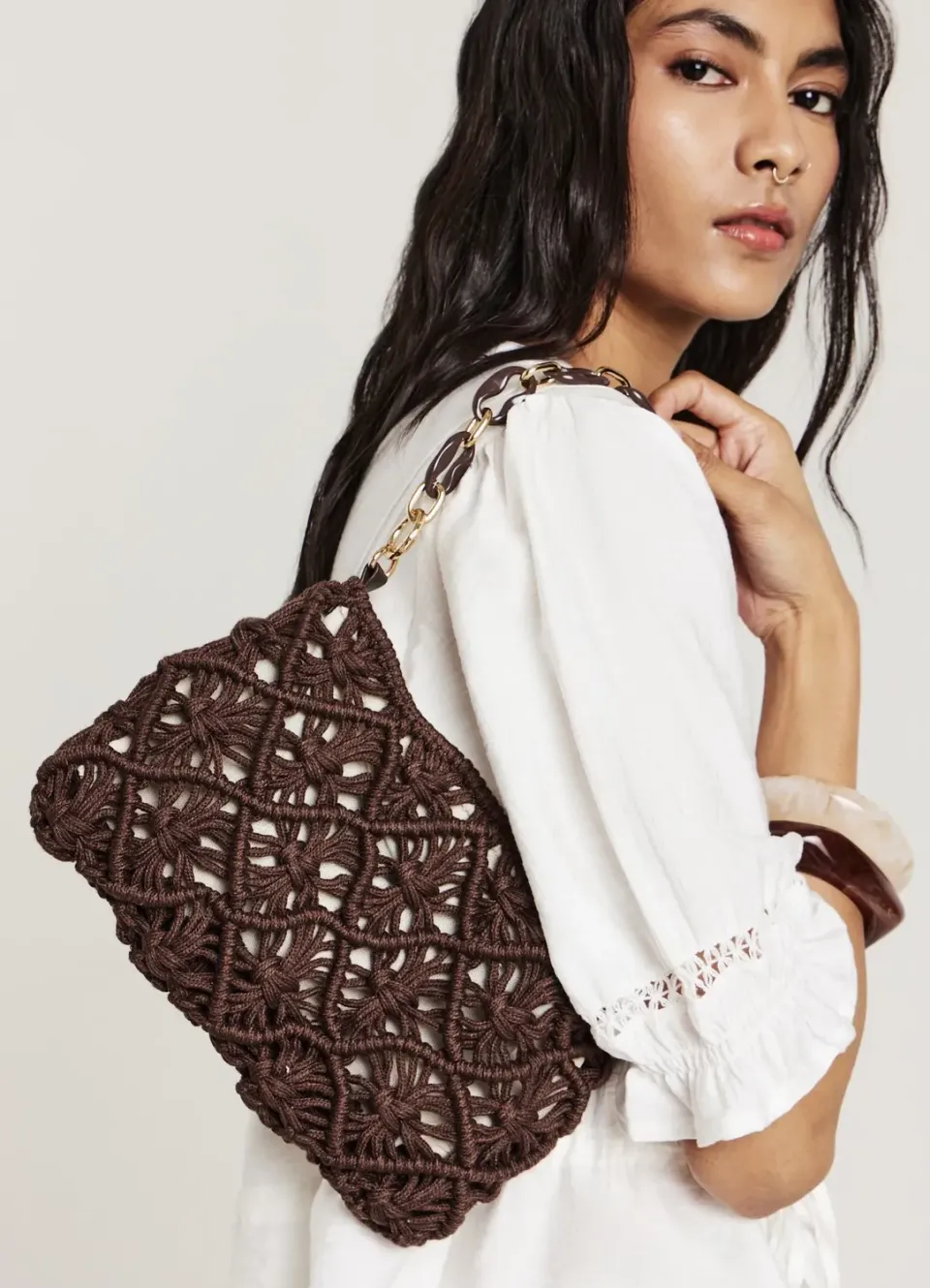 Calliope sac épaule corde femme chaîne 26 cm