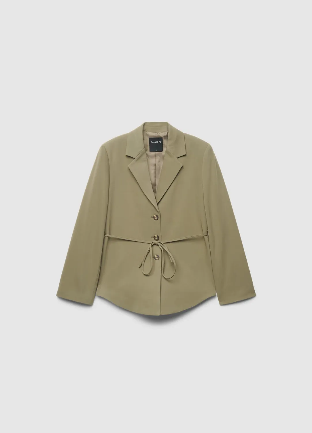 Calliope veste chemise femme unie à boutons ceinturée