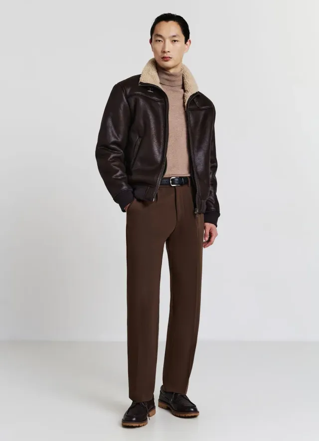 Calliope blouson effet mouton col haut homme