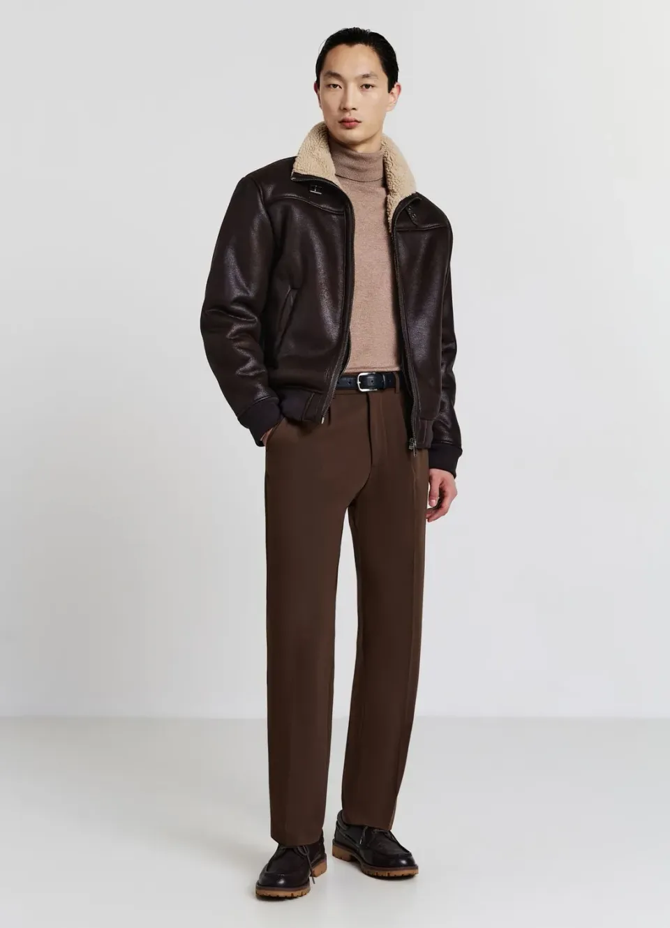 Calliope blouson effet mouton col haut homme