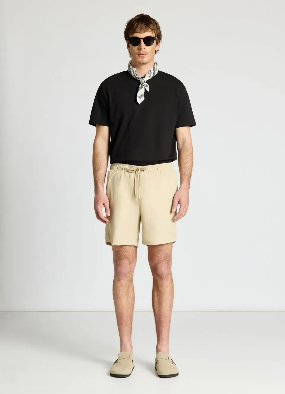 Calliope T-shirt col rond homme uni coupe droite