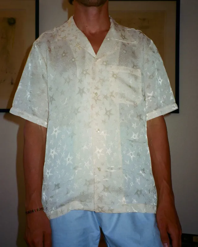 Erevan Escalet Étoile de Mer Peach chemise coton col requin