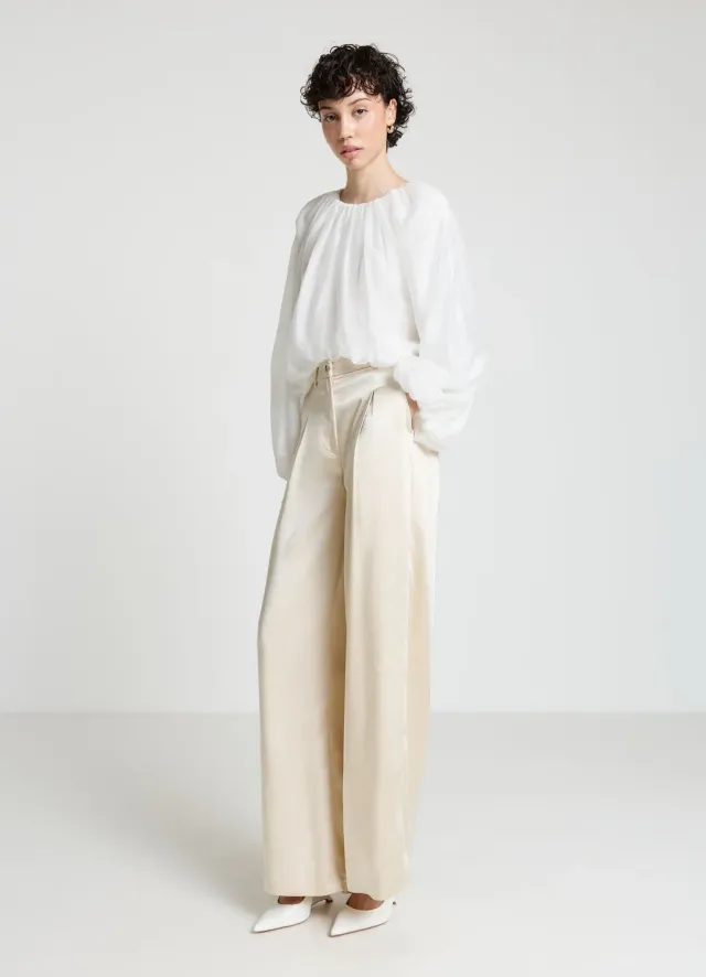 Calliope blouse femme manches ballon unie