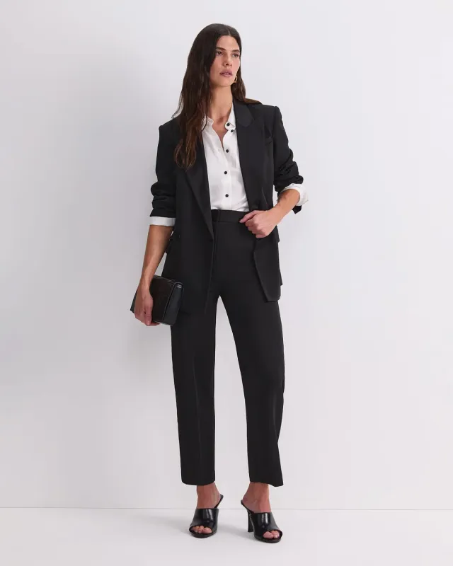 Sportscraft Angie pantalon tailleur femme crêpe galon satin