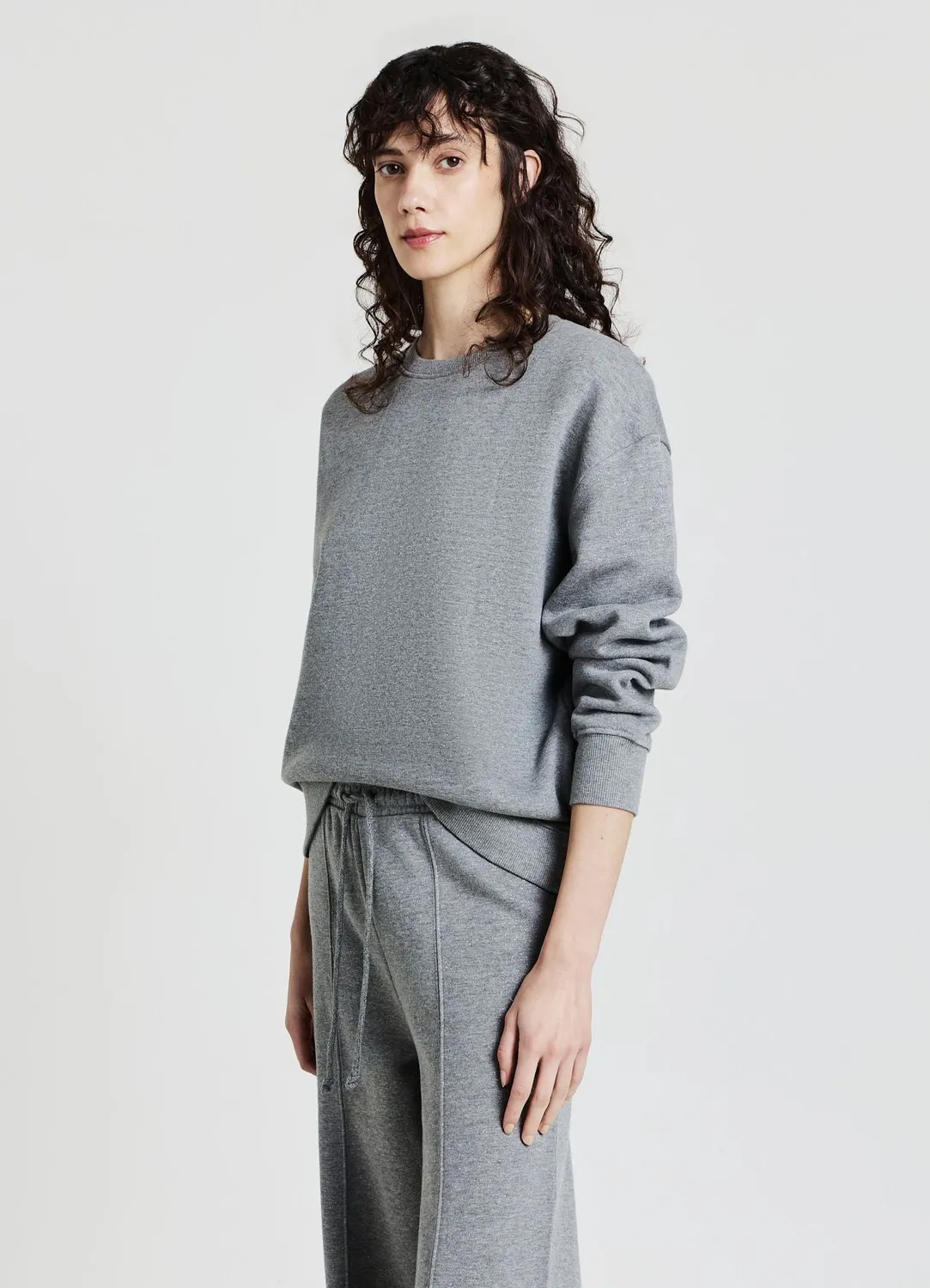 Calliope sweat femme col rond uni effet luminescent