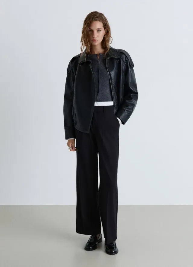 Calliope blouson biker femme zip asymétrique uni