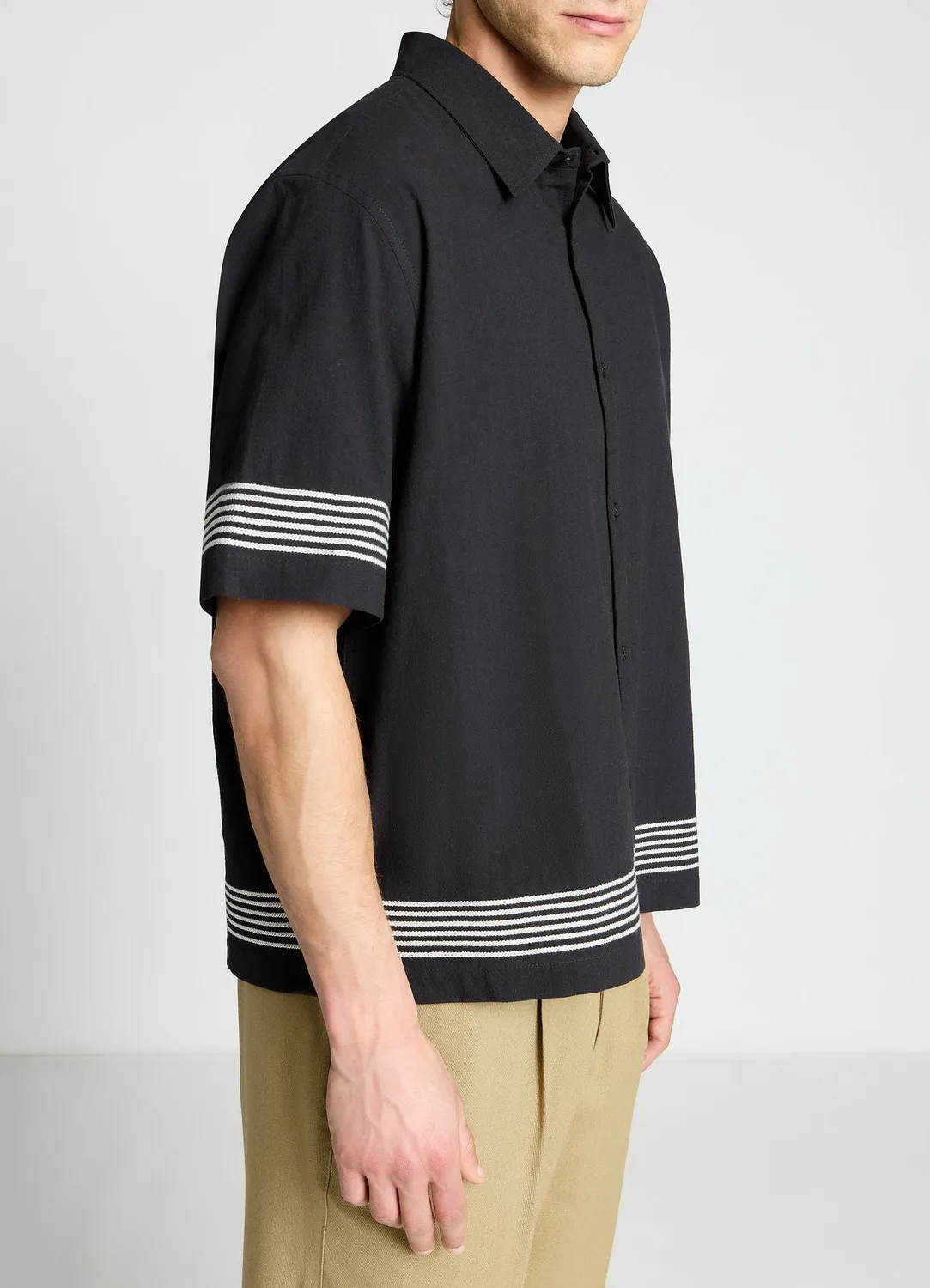 Calliope chemise boxy homme rayures contraste