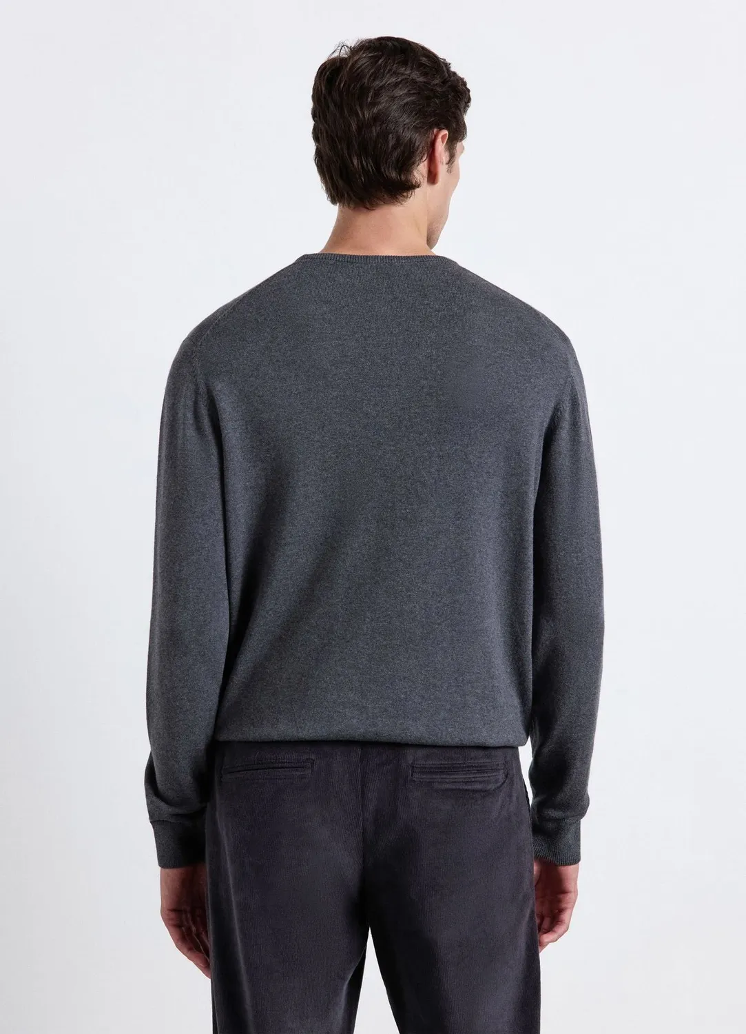 Calliope pull homme col rond uni manches longues