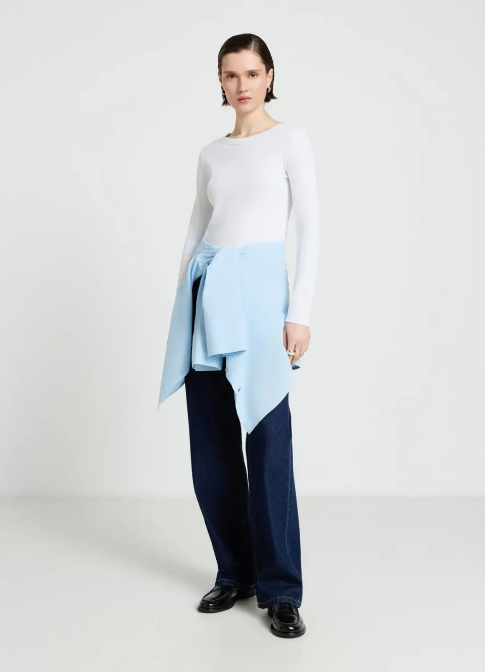 Calliope tee-shirt manches longues côtelé femme uni