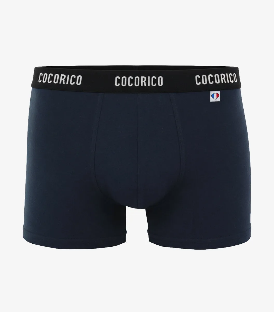 Cocorico Intemporel Boxer Signature Marine Homme coton