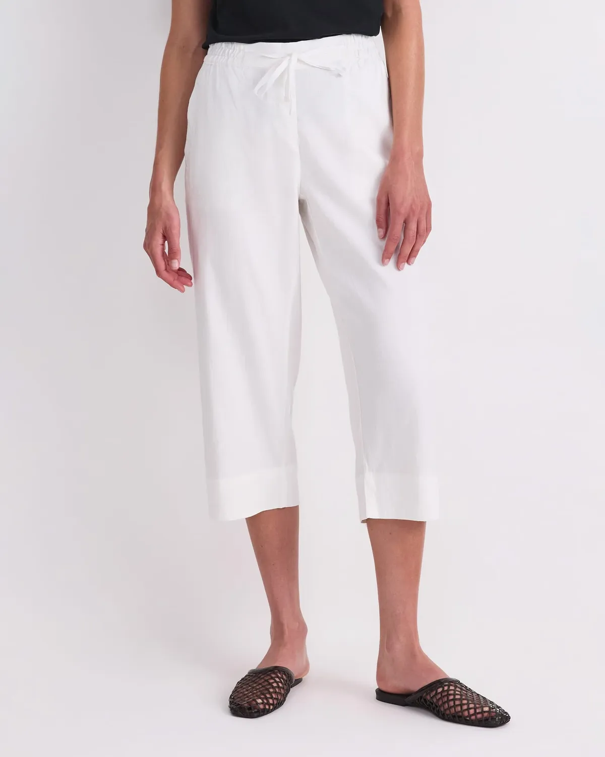 SPORTSCRAFT Rosa Crop pantalon lin femme taille élastique