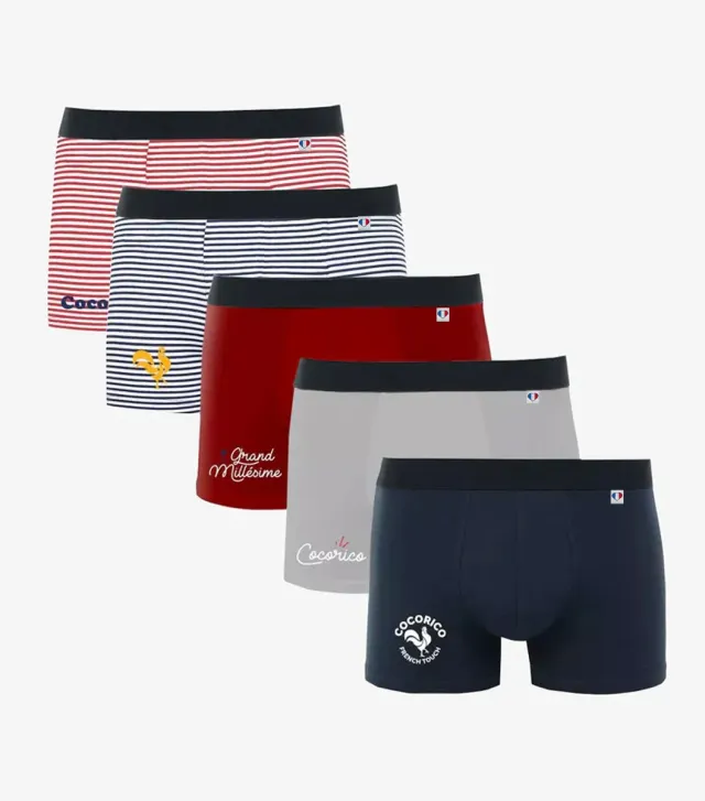 Cocorico Super Pack boxer homme x5 cotonelasthanne