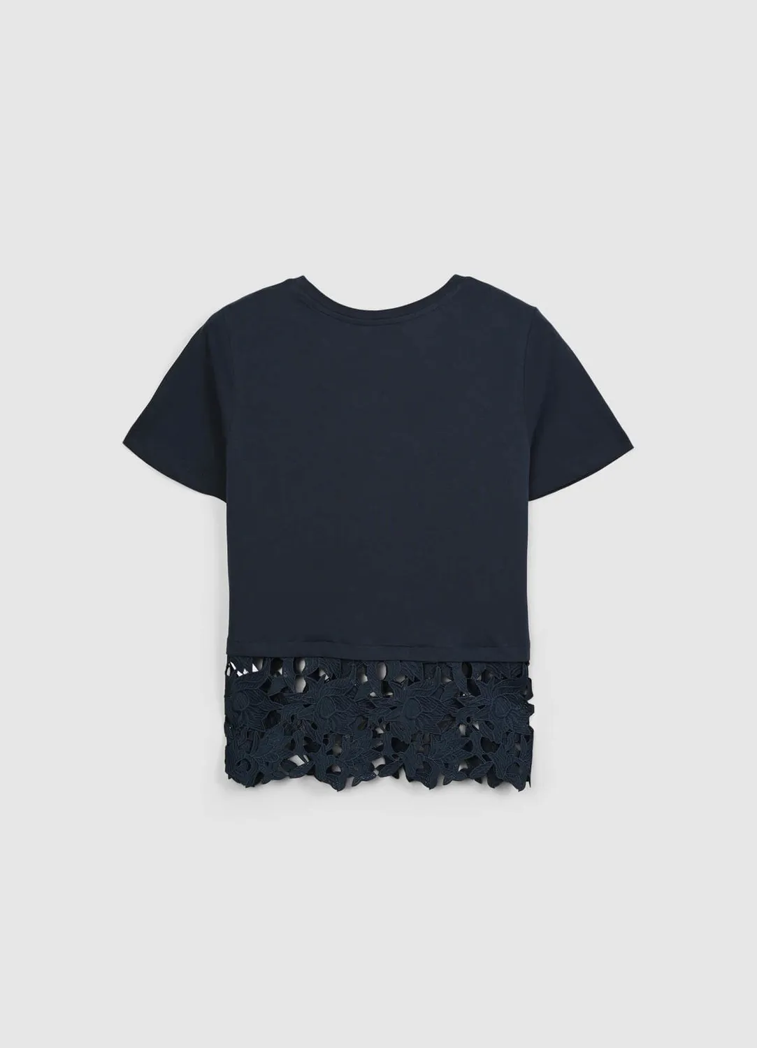 Calliope t-shirt coton femme col rond bas broderie