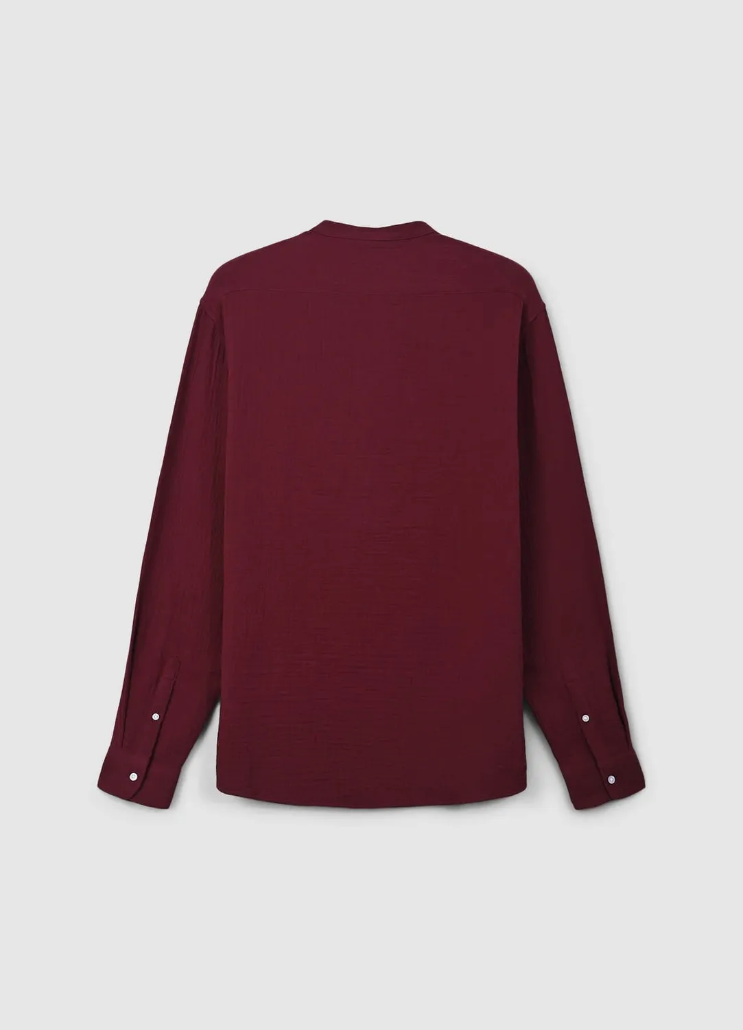 Calliope chemise homme col coréen coton gaufré