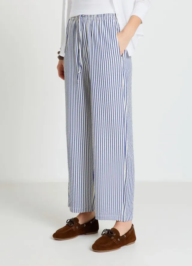 Calliope pantalon jogger rayé crinkle femme
