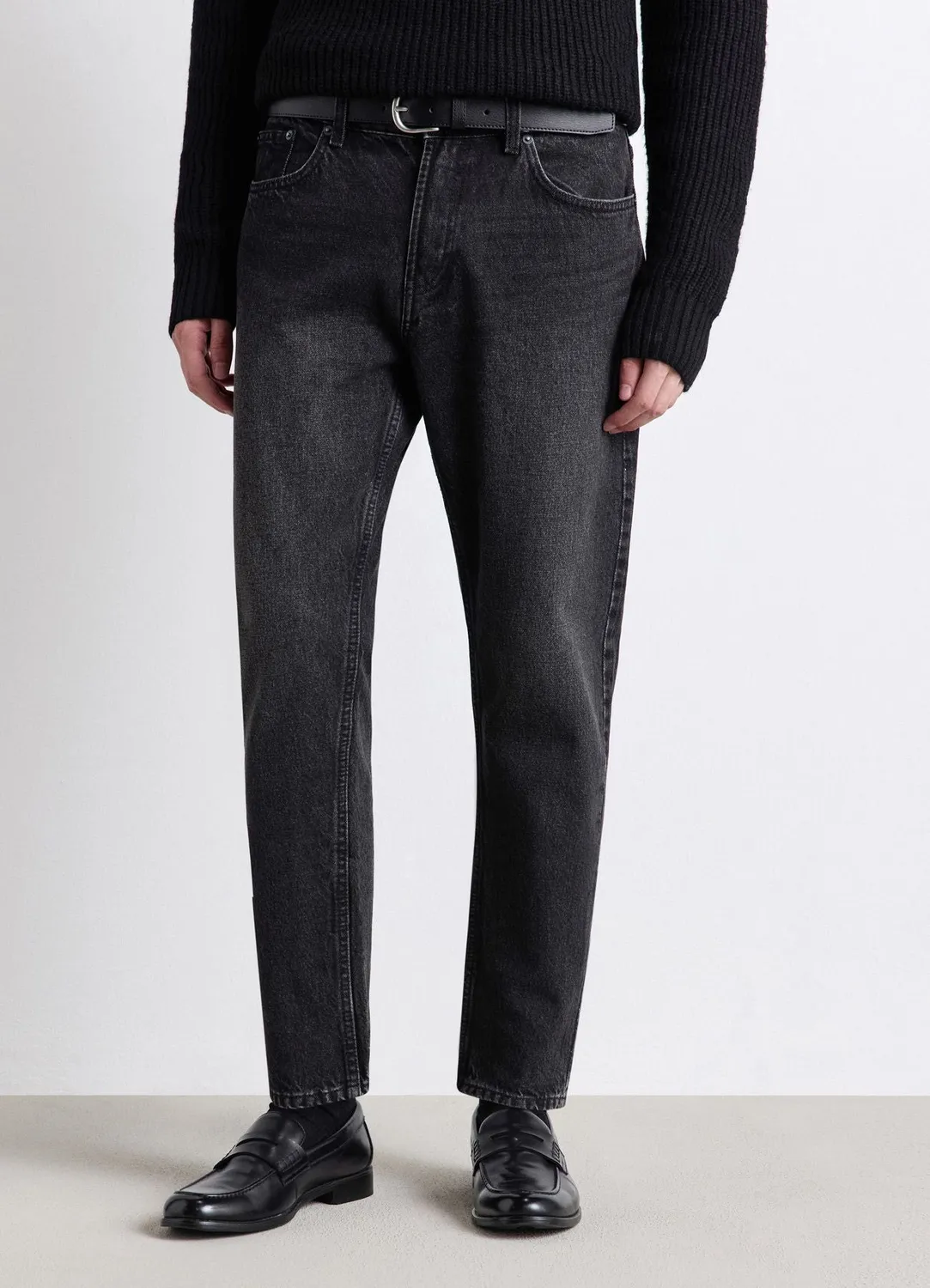 Calliope jean crop droit homme 5 poches uni