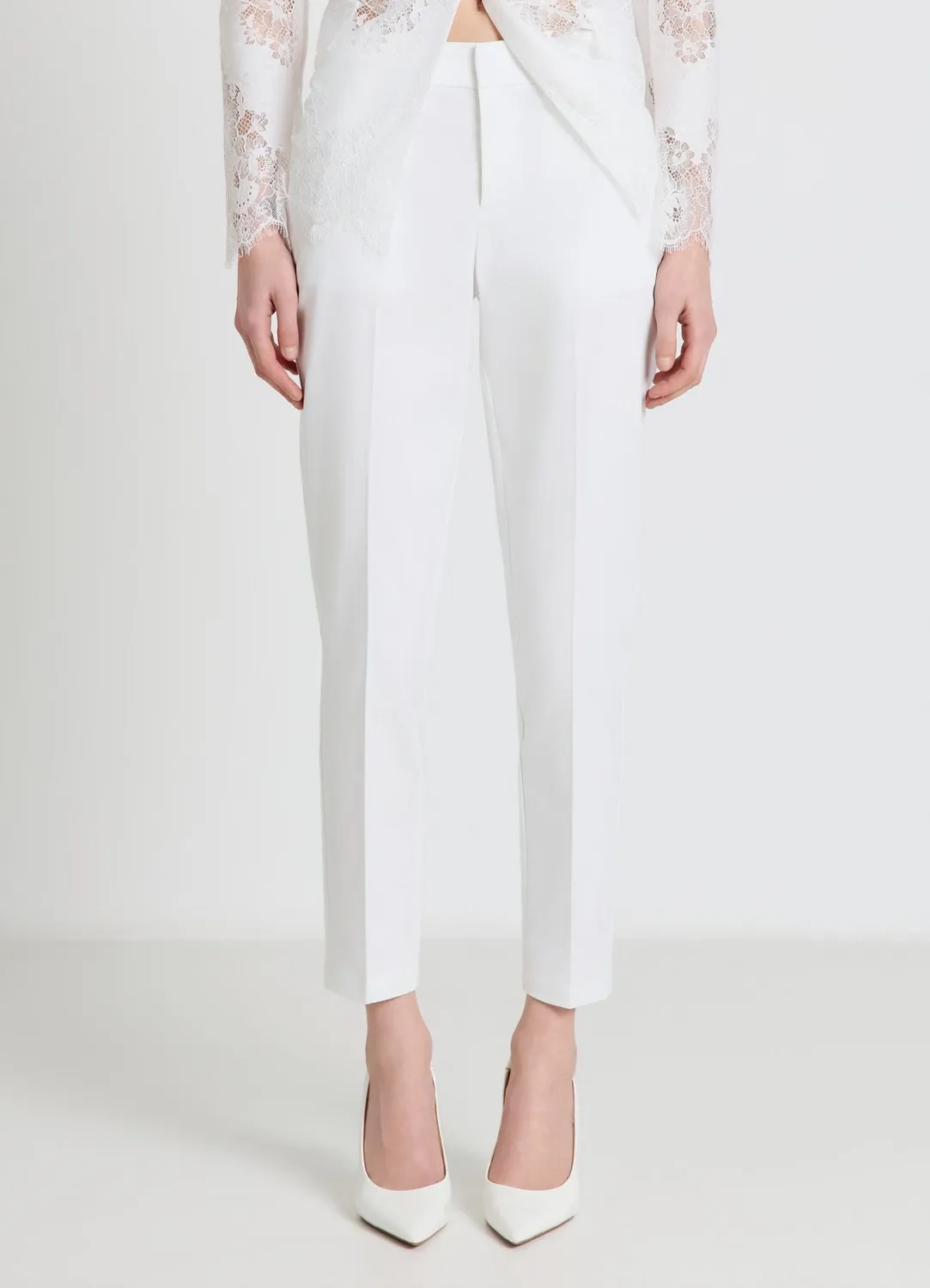 Calliope pantalon coton droit femme pli marqué