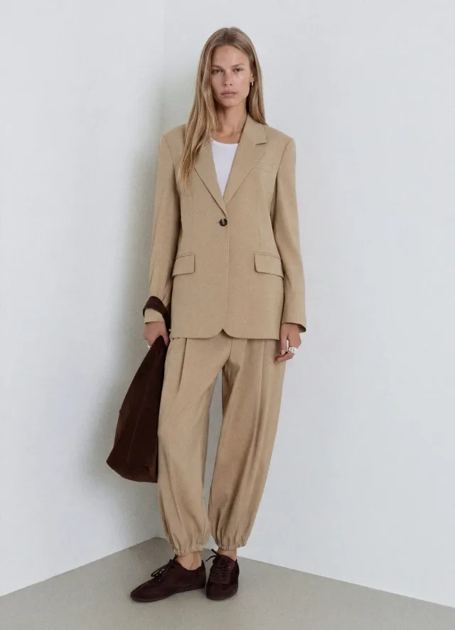 Calliope veste tailleur unie femme un bouton