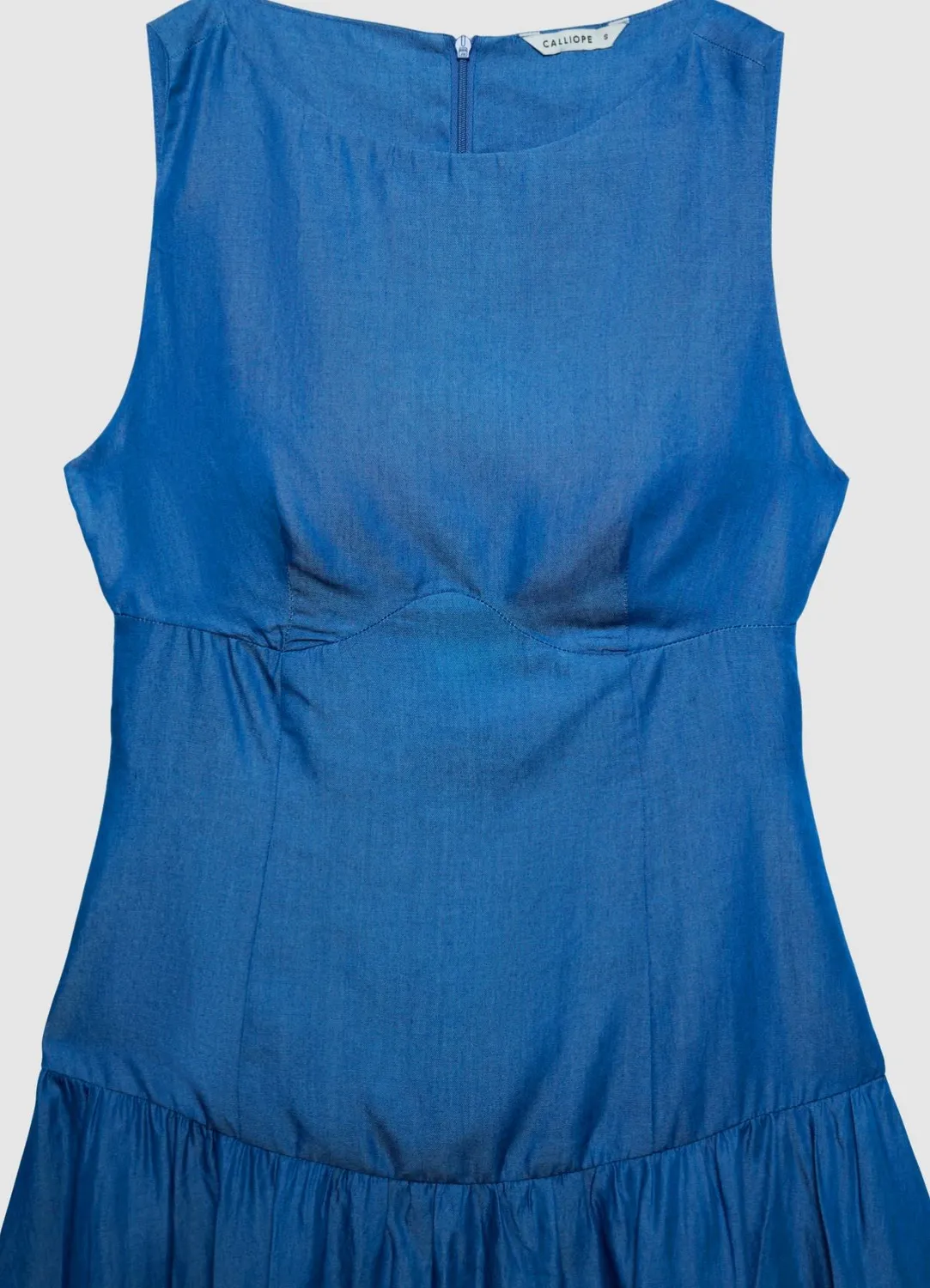 Calliope robe courte femme volants sans manches