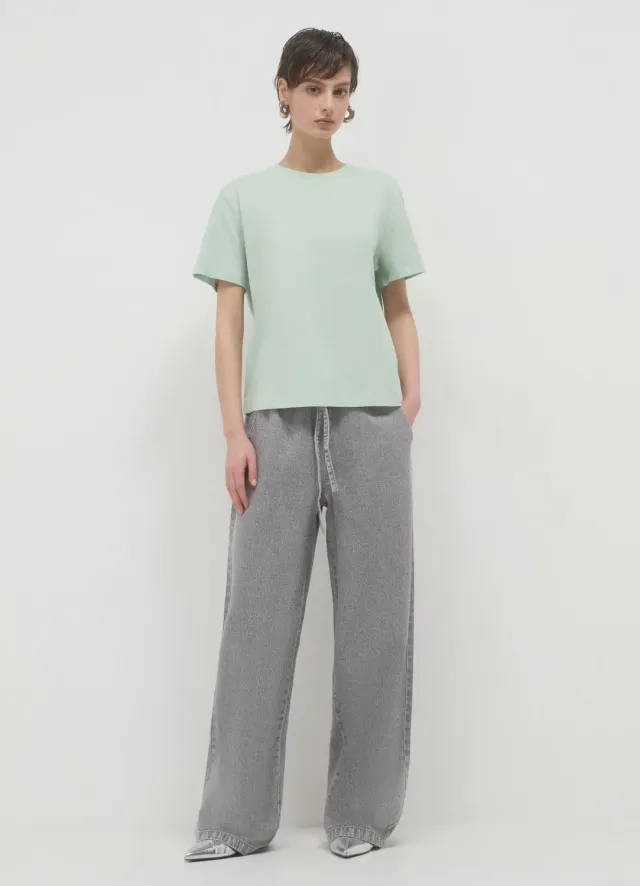 Calliope t-shirt femme col rond uni coton regular