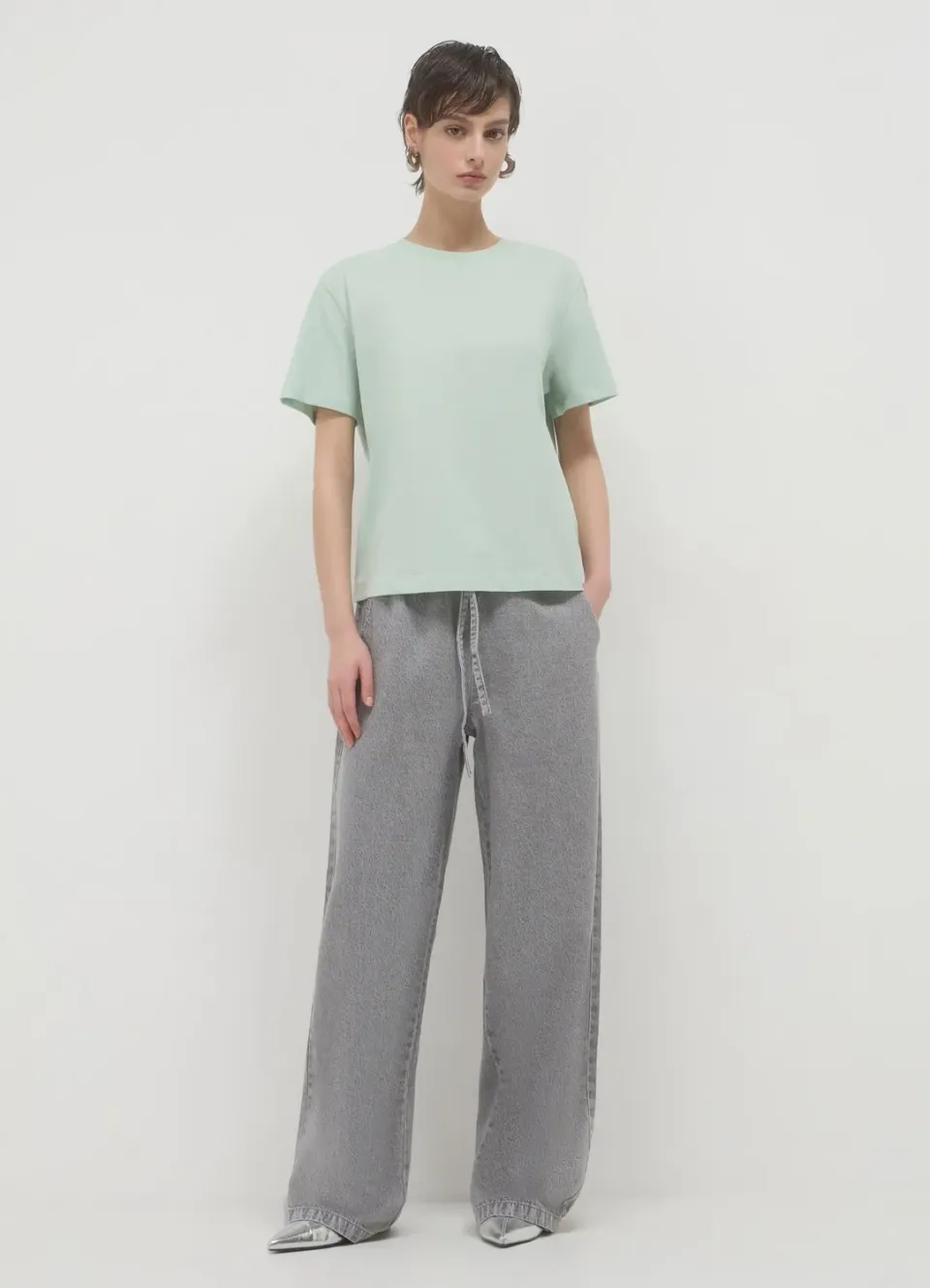 Calliope t-shirt femme col rond uni coton regular