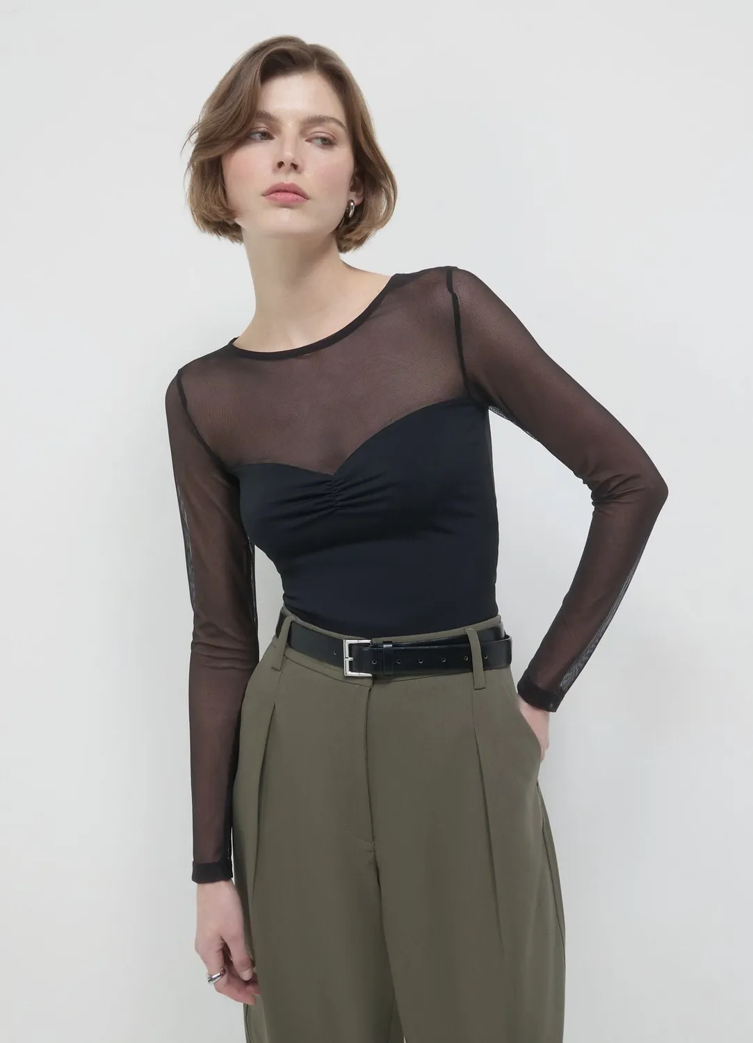 Calliope t-shirt tulle femme manches longues