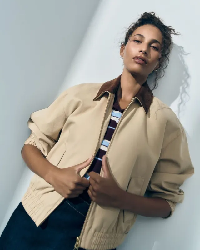 Sportscraft Tate Bomber veste femme coton lin