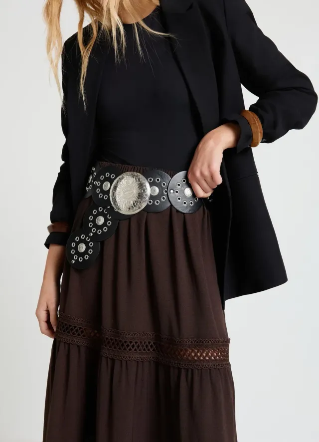 Calliope ceinture boho disques boucle ronde