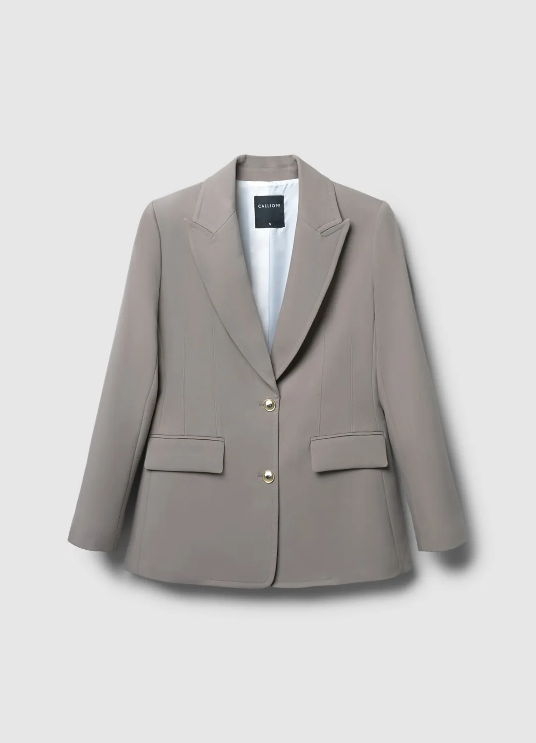 Calliope veste blazer 2 boutons dorés femme unie