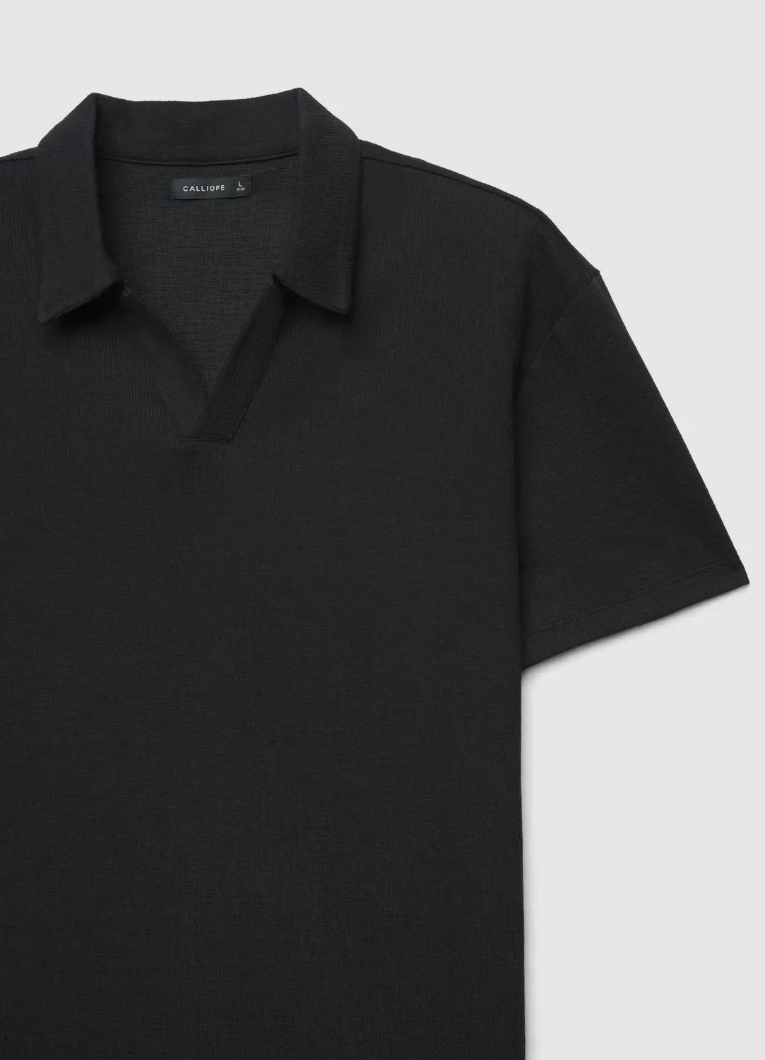 Calliope Polo Col V T-shirt homme regular goffré