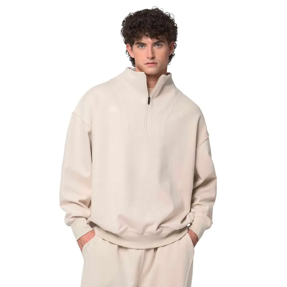 Kappa Ither sweat homme beige demi-zip