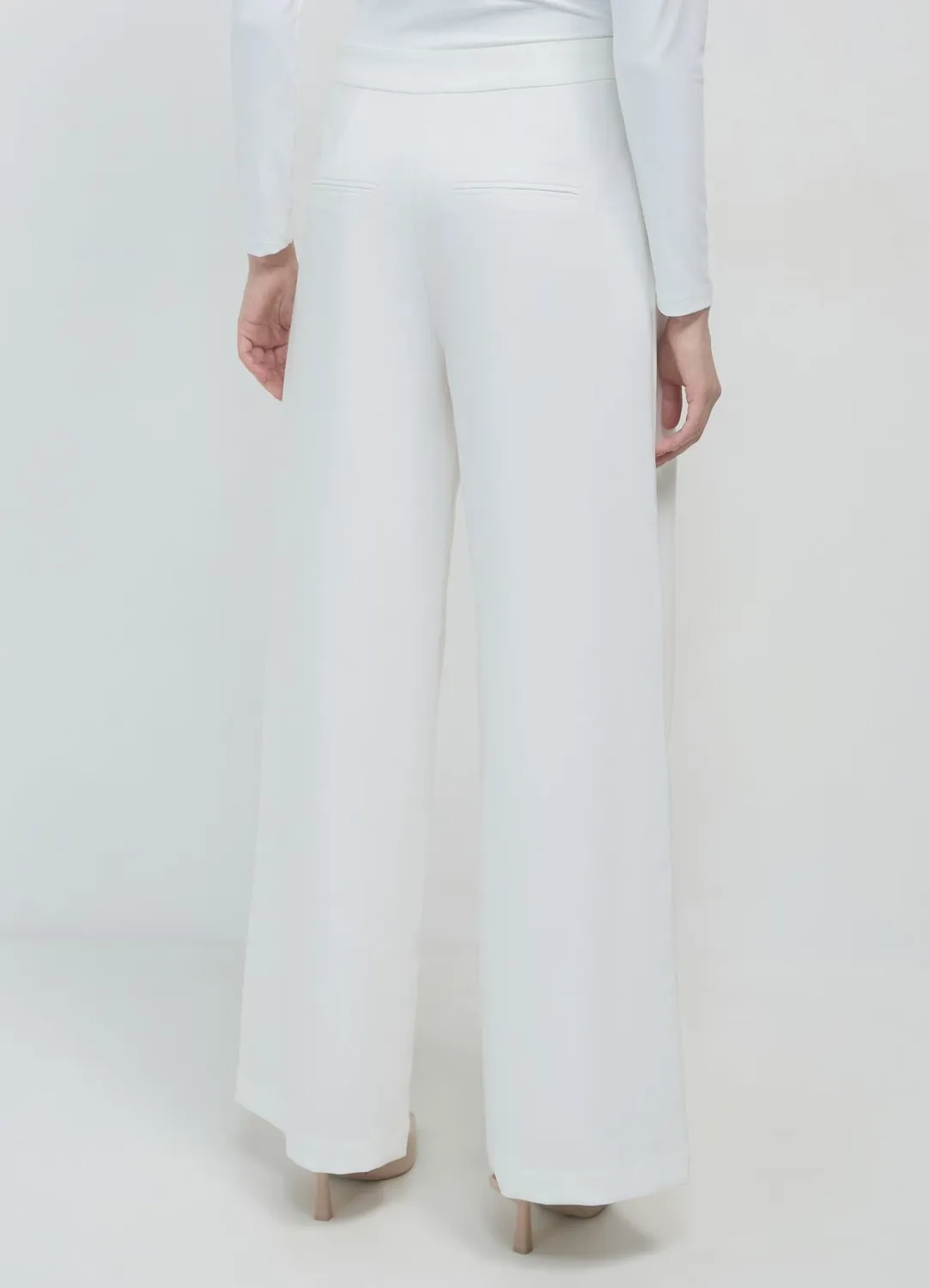 Calliope pantalon palazzo femme boutons dorés