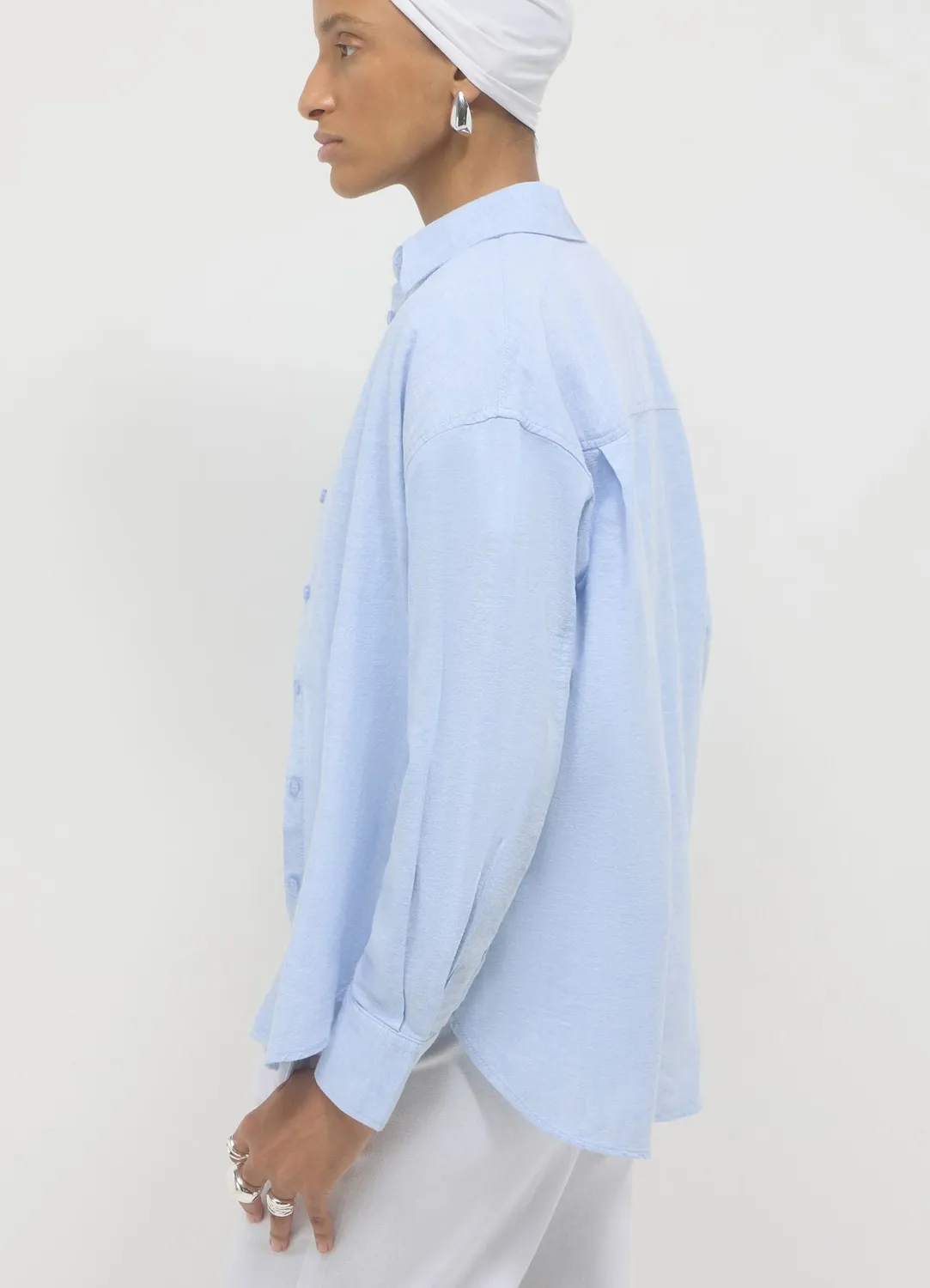 Calliope Chemise Misto Lino Femme Manches Longues