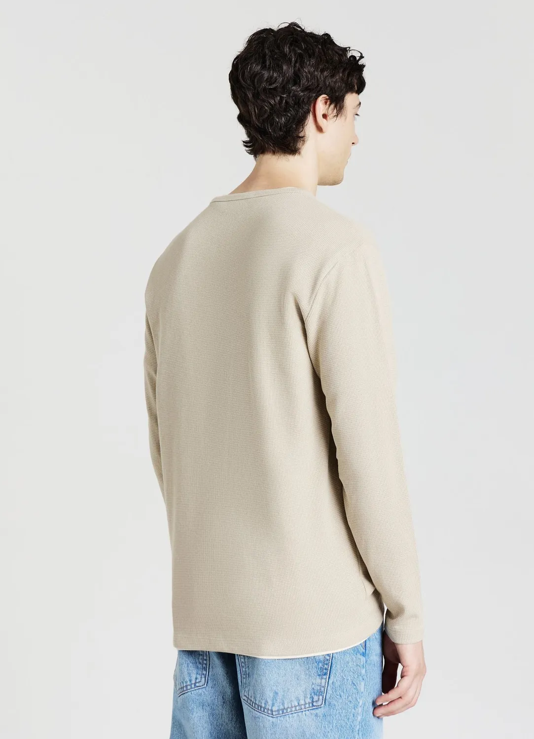 Calliope T-shirt manches longues col serafino homme L uni