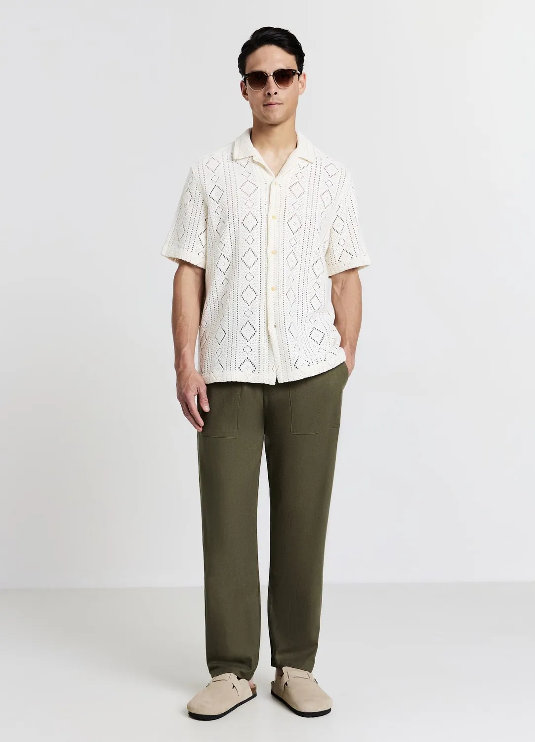 Calliope jogger uni homme cordon taille regular
