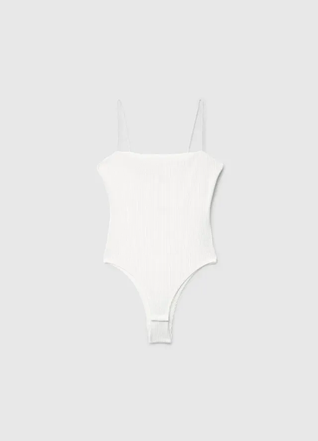 Calliope Body Côtelé Femme Bretelles Fines Uni