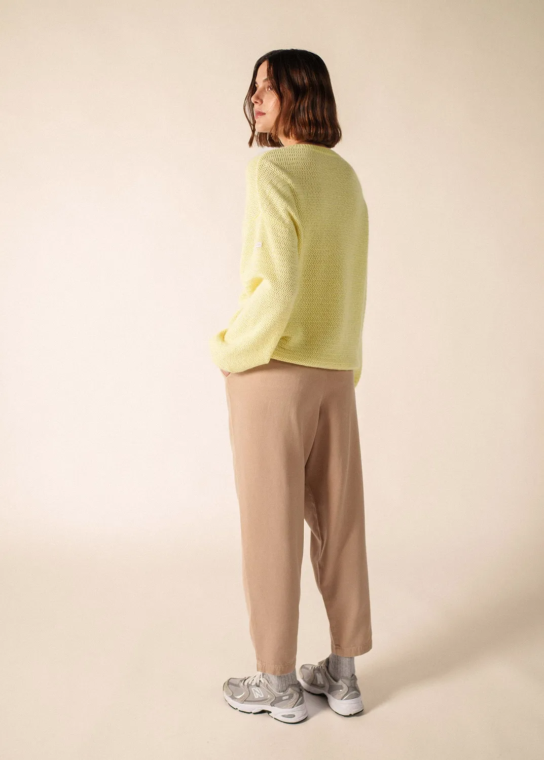 Saint James Ascain pull aube/blanc mohair femme