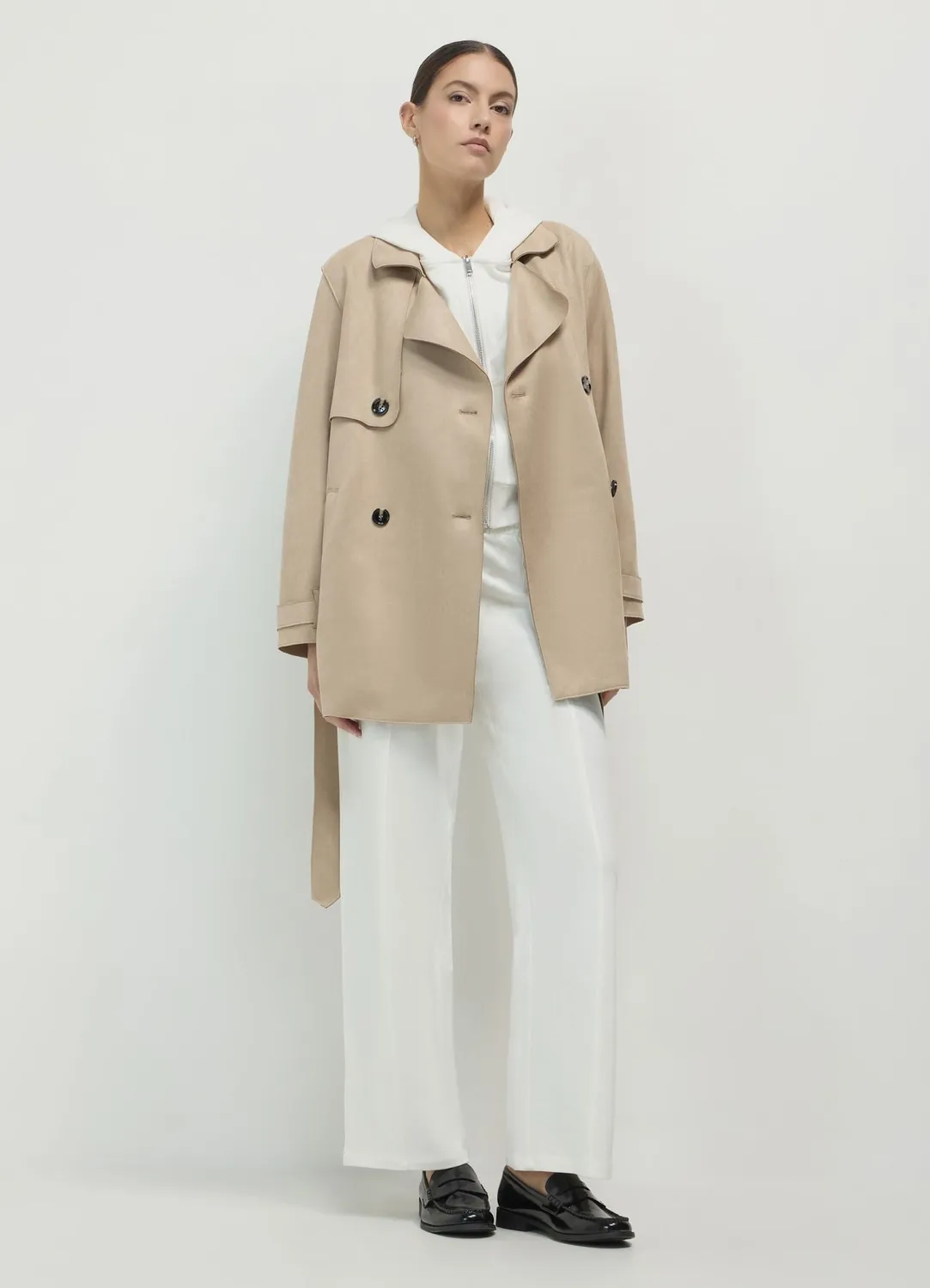Calliope trench simil suède femme à ceinture