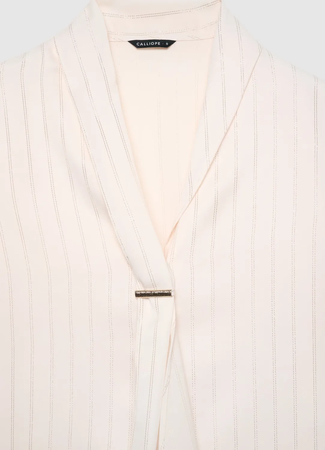 Calliope blouse rayée femme châle col V business