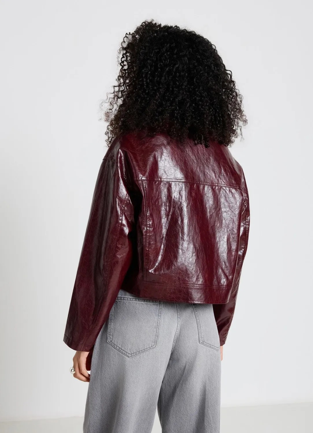 Calliope blouson effet cuir femme poches à rabat