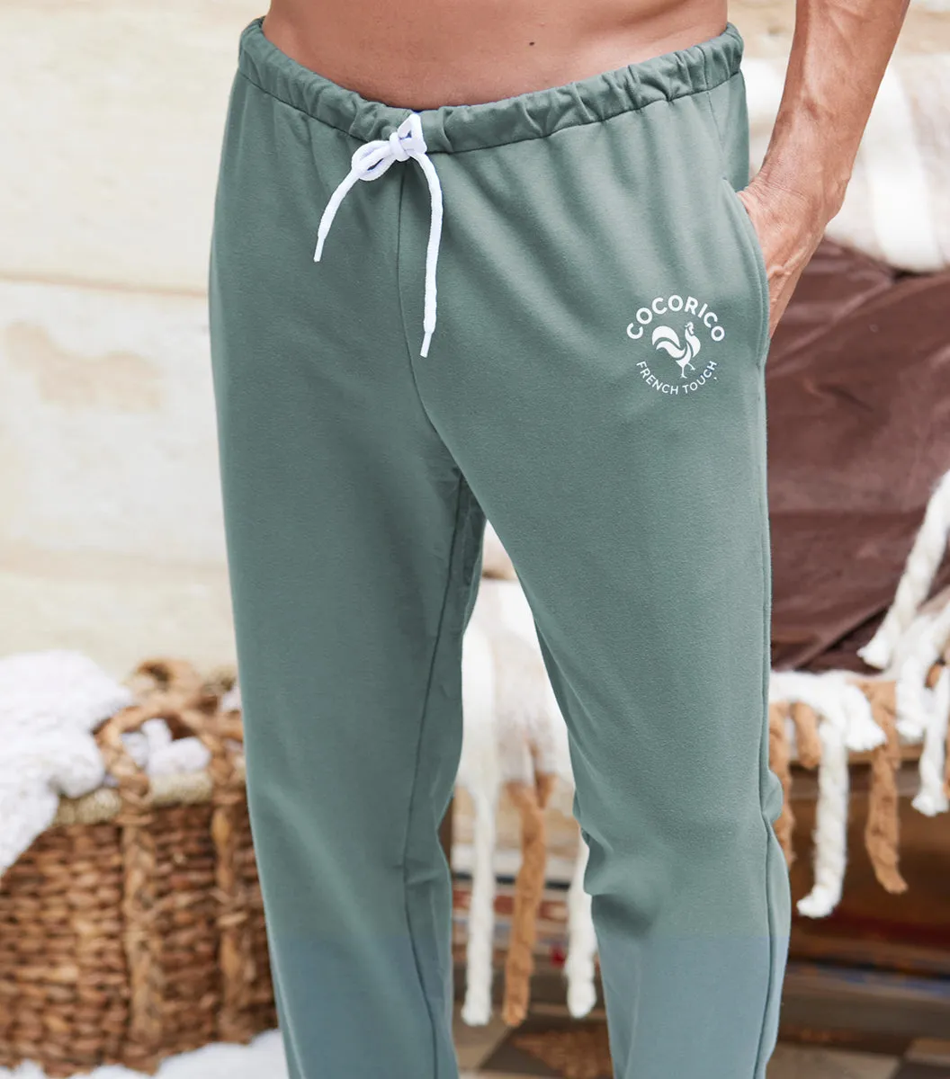 Cocorico Coq Français jogging homme sauge coton