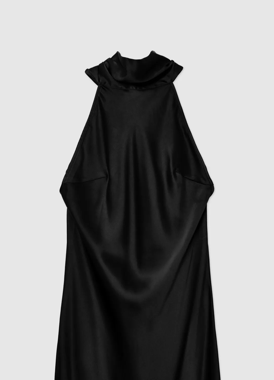 Calliope Atelier robe longue halterneck femme satinée