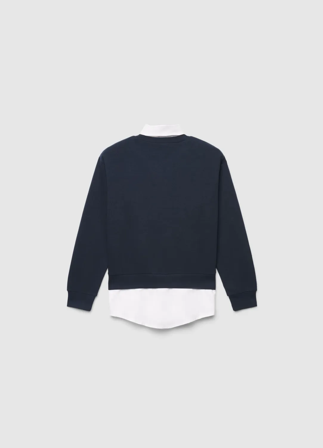 Calliope Sweat Col Chemise Femme Uni