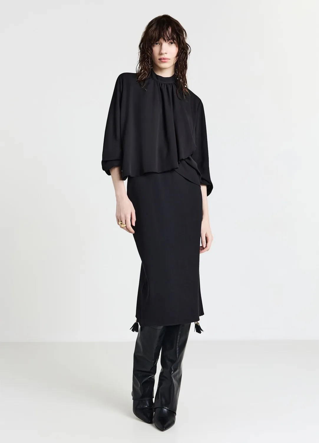 Calliope blouse femme volants manches longues